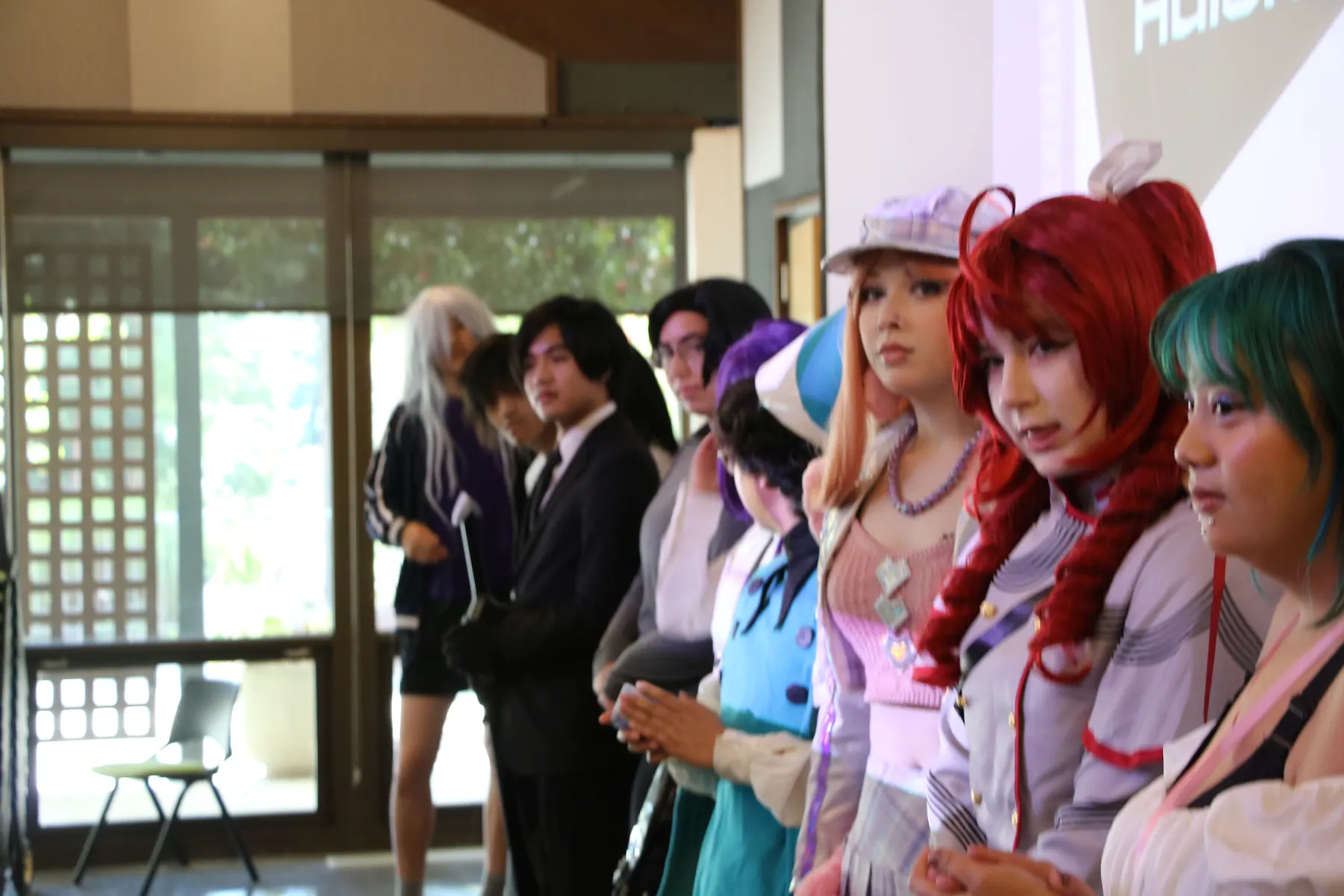 Cosplayers lined up during a SlugCon 2026 event